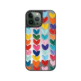 Kryt se zrcadlovým povrchem pro iPhone 13 Pro, barevná srdce