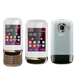 Nokia C2-03 Touch and Type; BÍLO - ZLATÁ